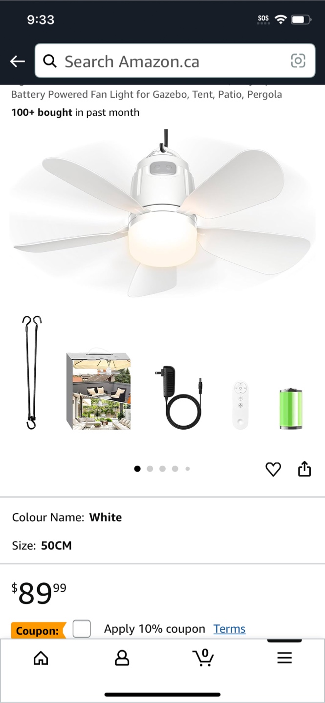 Gliztech Fan Light - 50cm