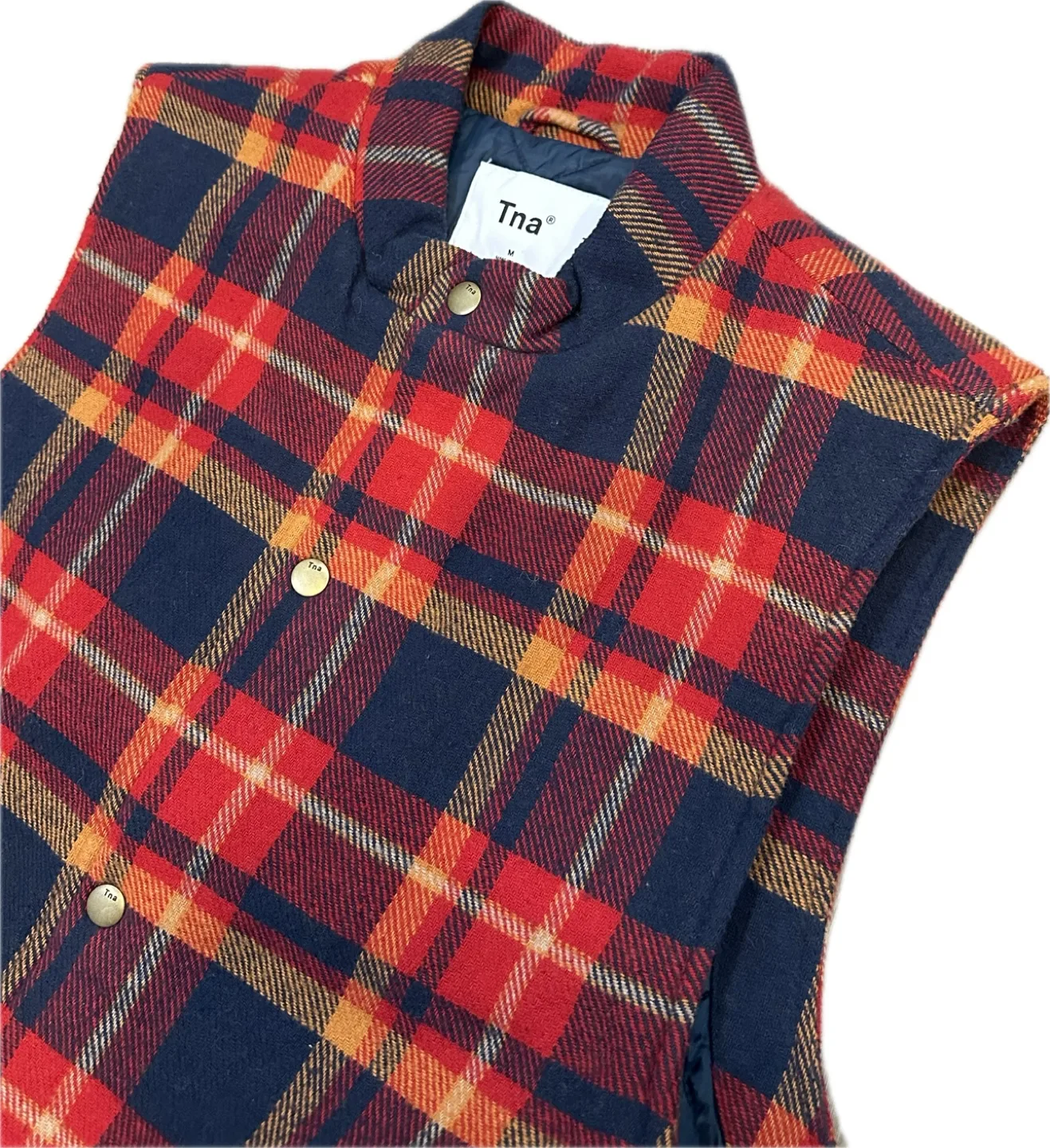 Aritzia TNA Aritzia TNA Bancroft Plaid Vest | Deep Red/Eclipse image indicator(5)