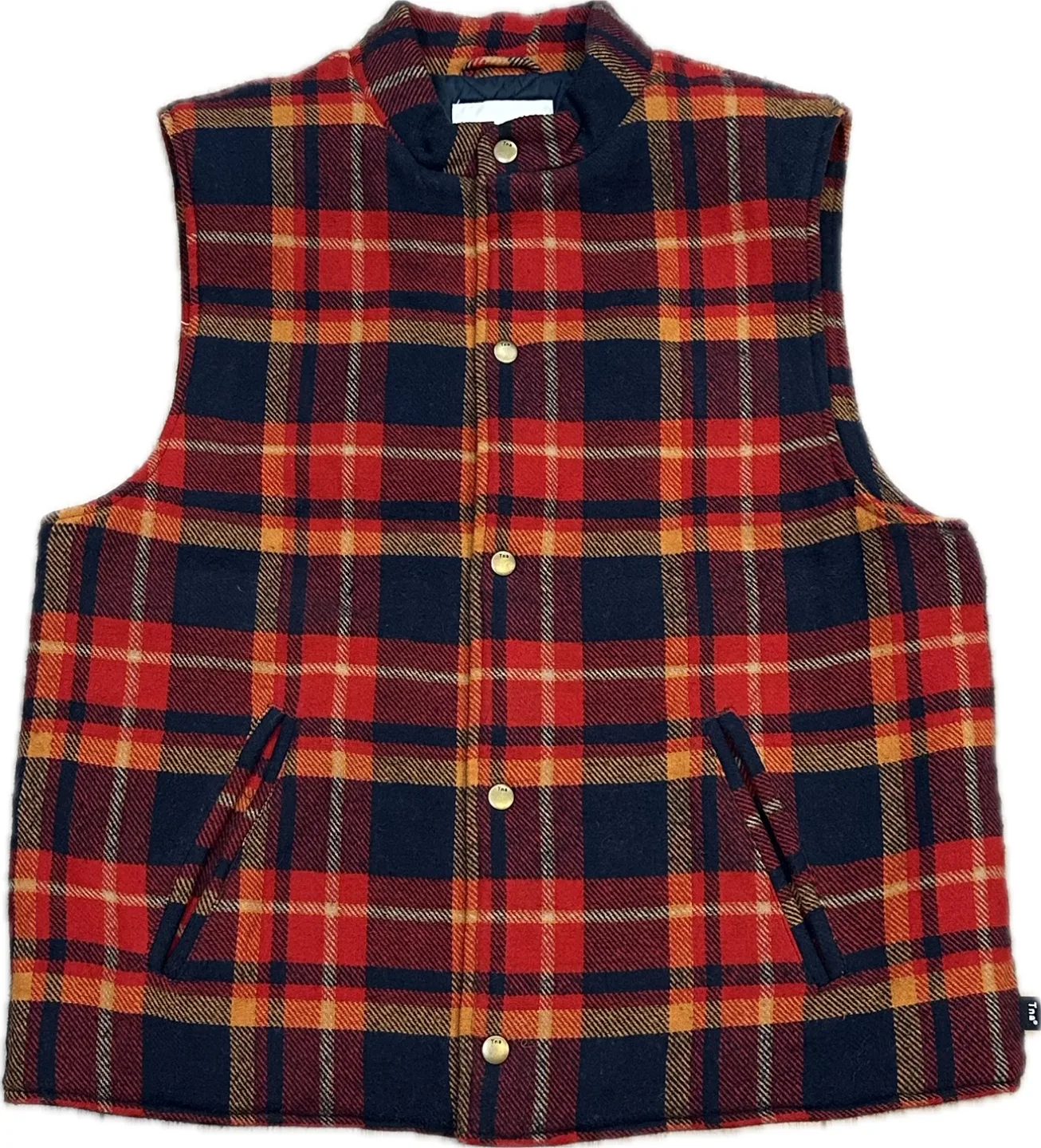 Aritzia TNA Aritzia TNA Bancroft Plaid Vest | Deep Red/Eclipse image indicator(2)