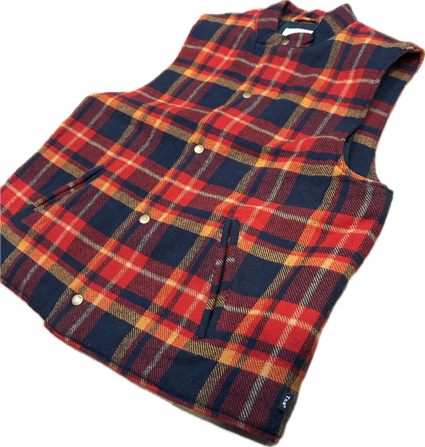 Aritzia TNA Aritzia TNA Bancroft Plaid Vest | Deep Red/Eclipse image indicator(4)