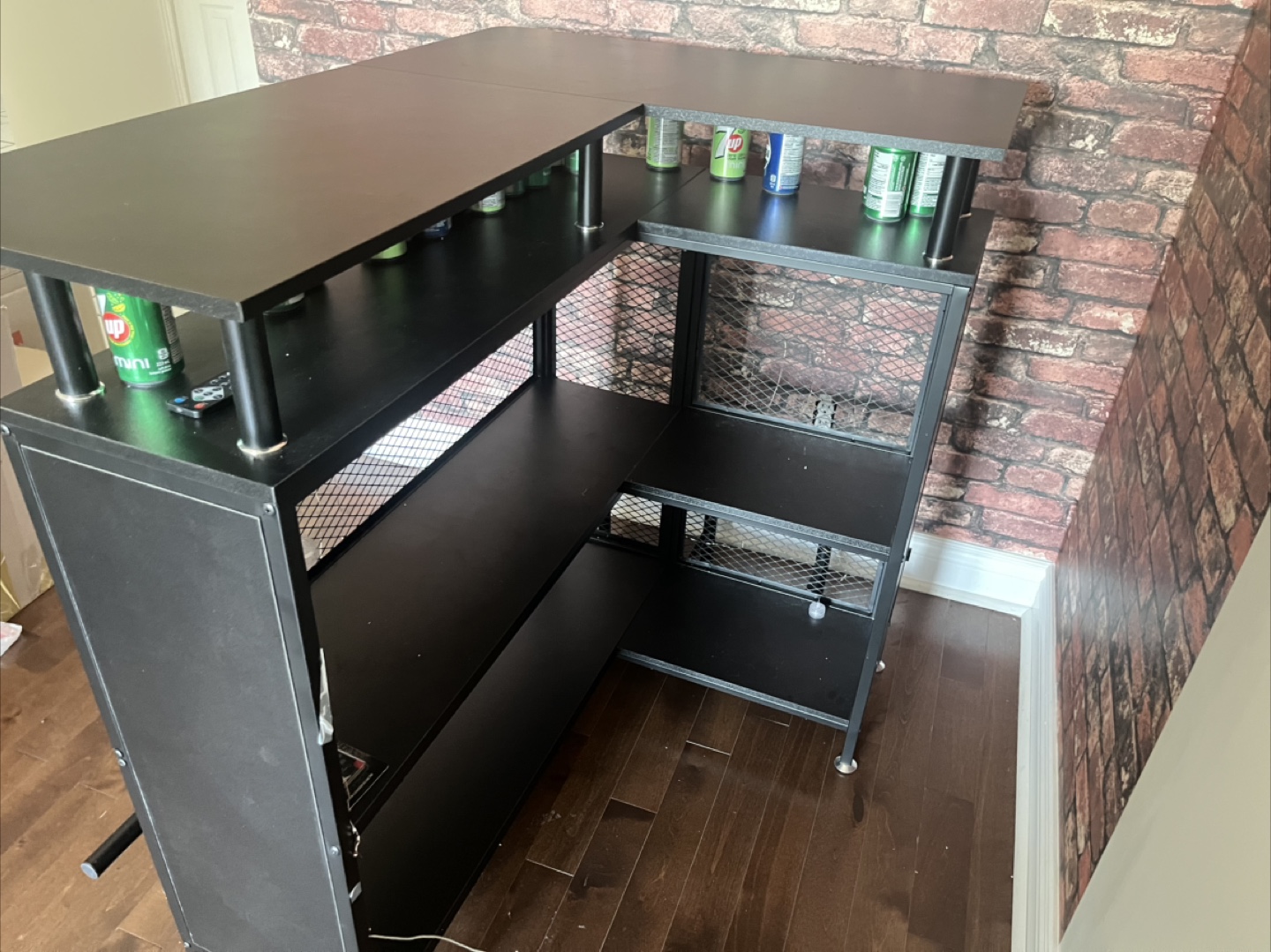 Black Metal Bar with Shelves - photo 2