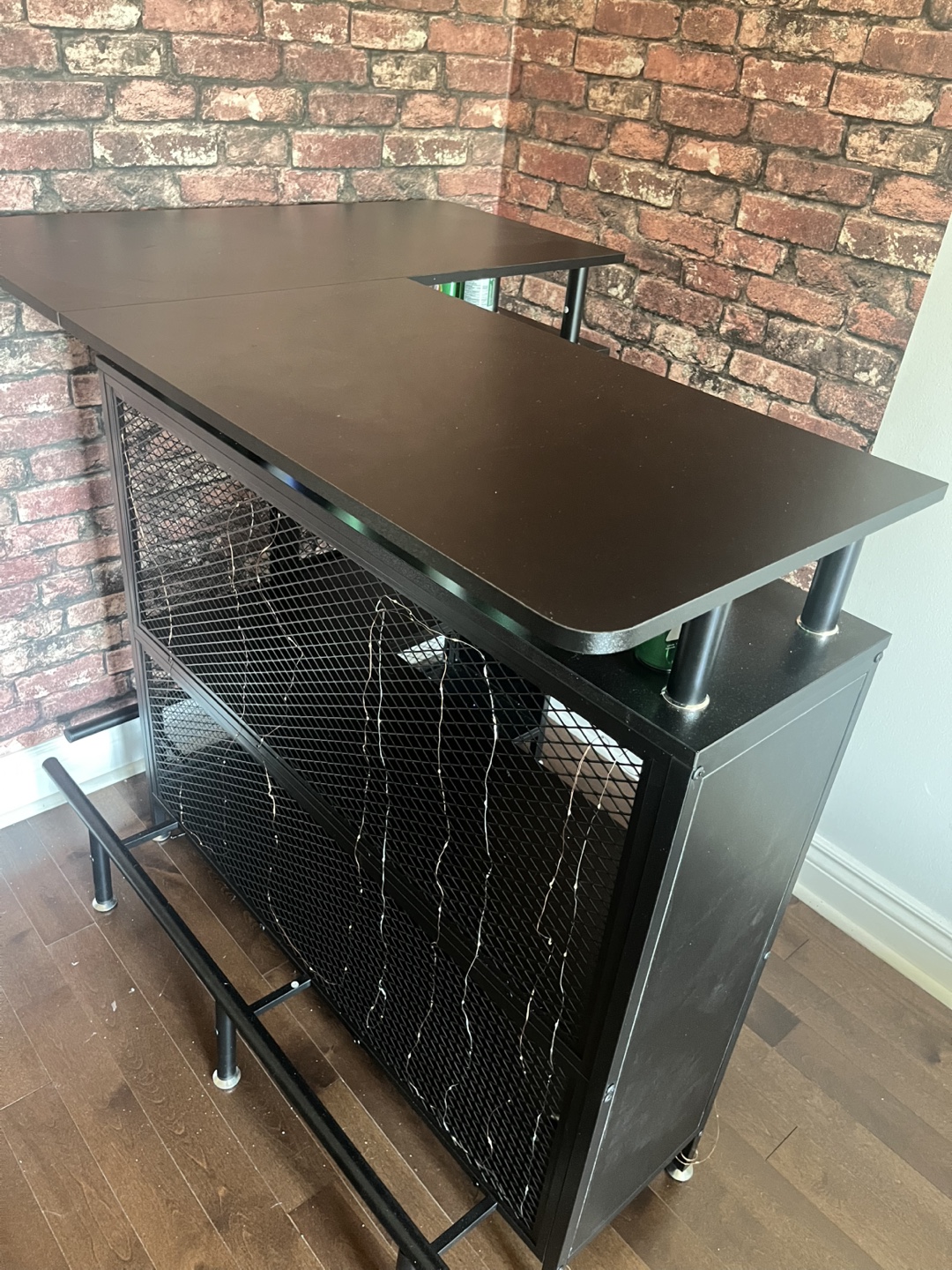 Black Metal Bar with Shelves - photo 3