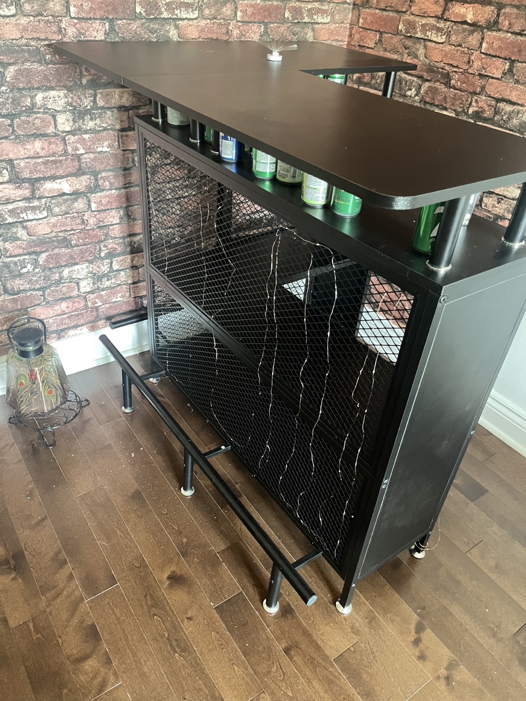Black Metal Bar with Shelves - photo 4