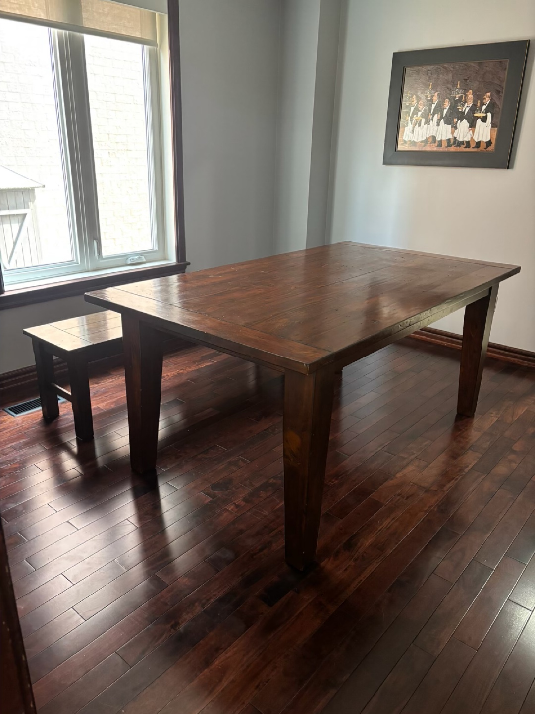Wood Dining Table with Bench and 4 Chairs - photo 4