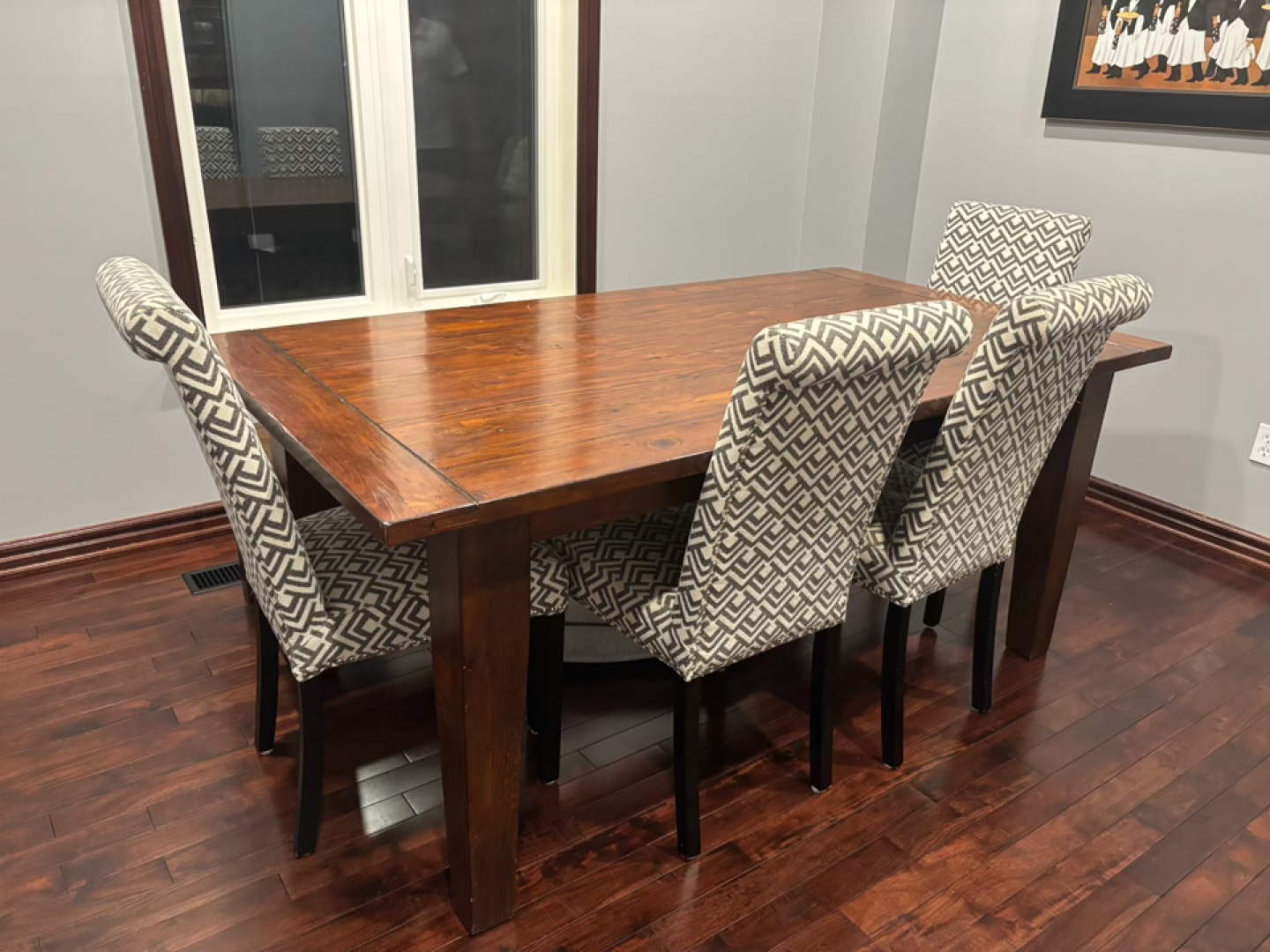 Wood Dining Table with Bench and 4 Chairs - photo 3