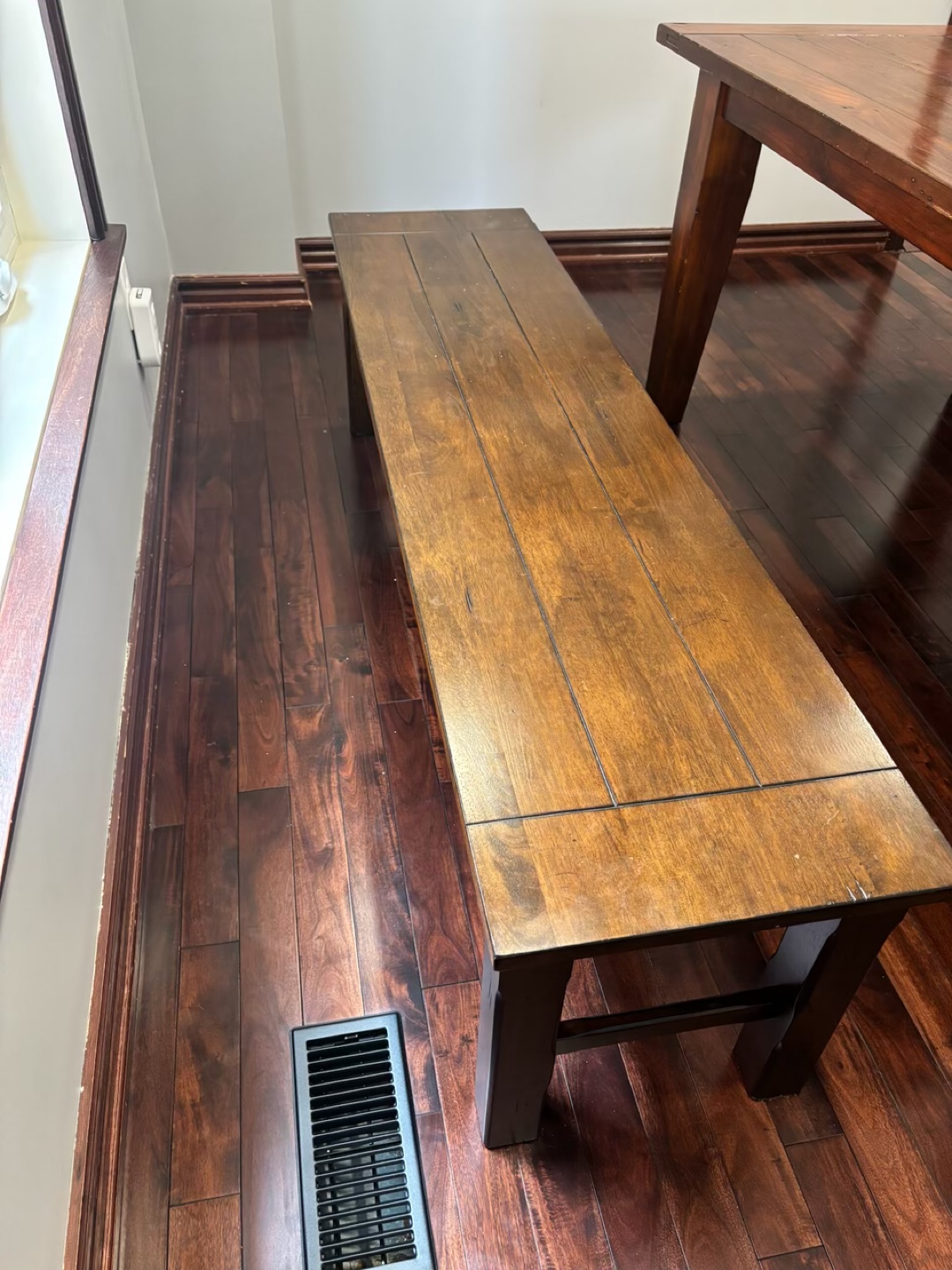 Wood Dining Table with Bench and 4 Chairs - photo 5