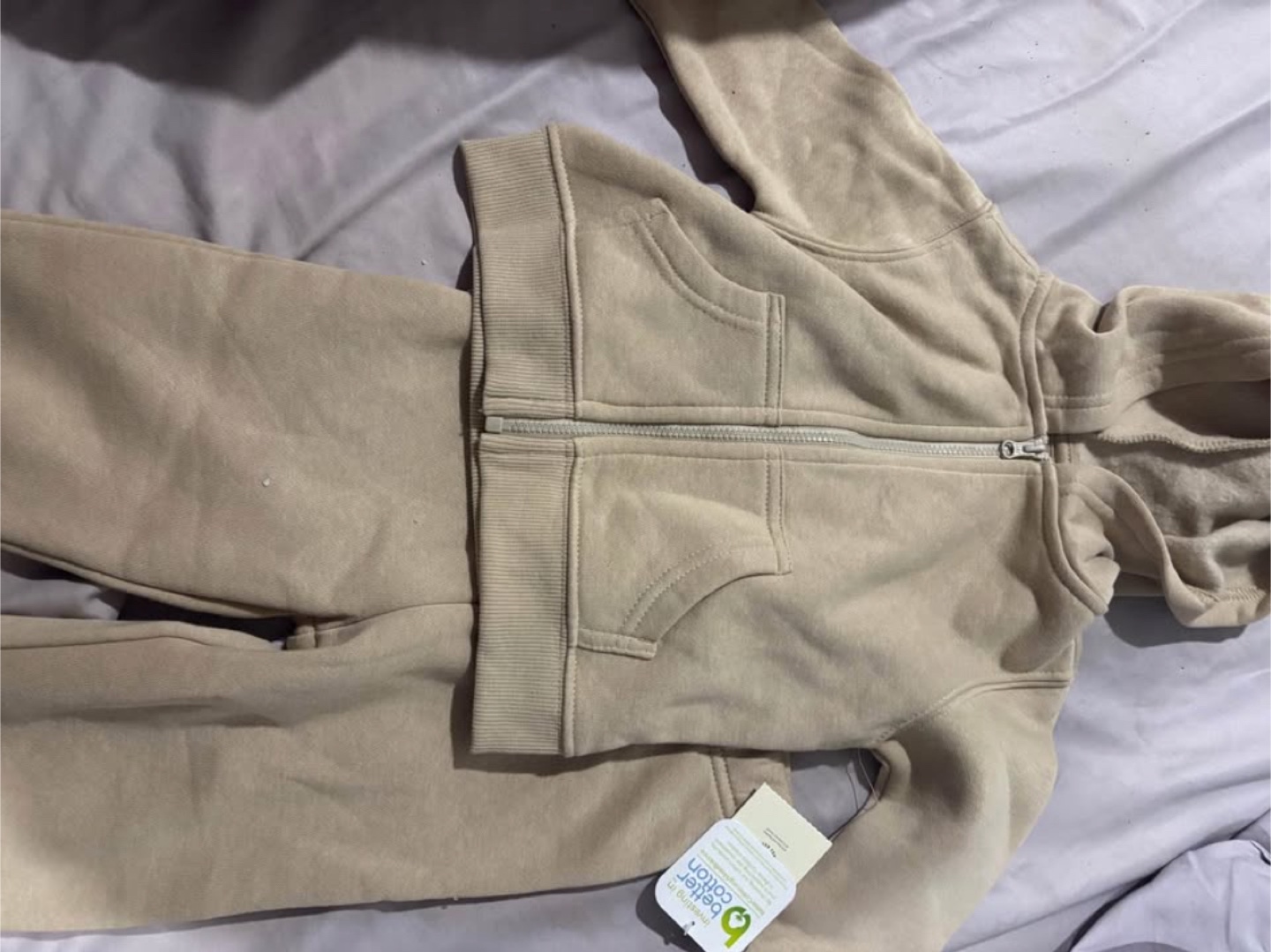 Organic Cotton Baby Outfit - Beige