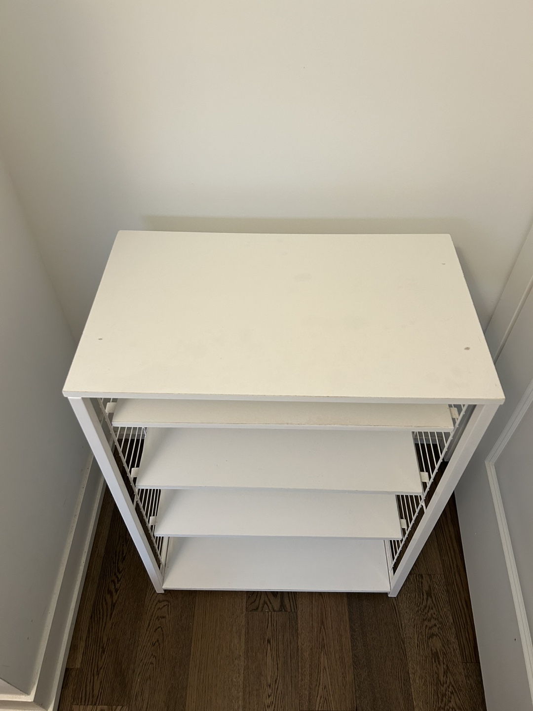 White Metal Frame Shelf Unit - photo 2