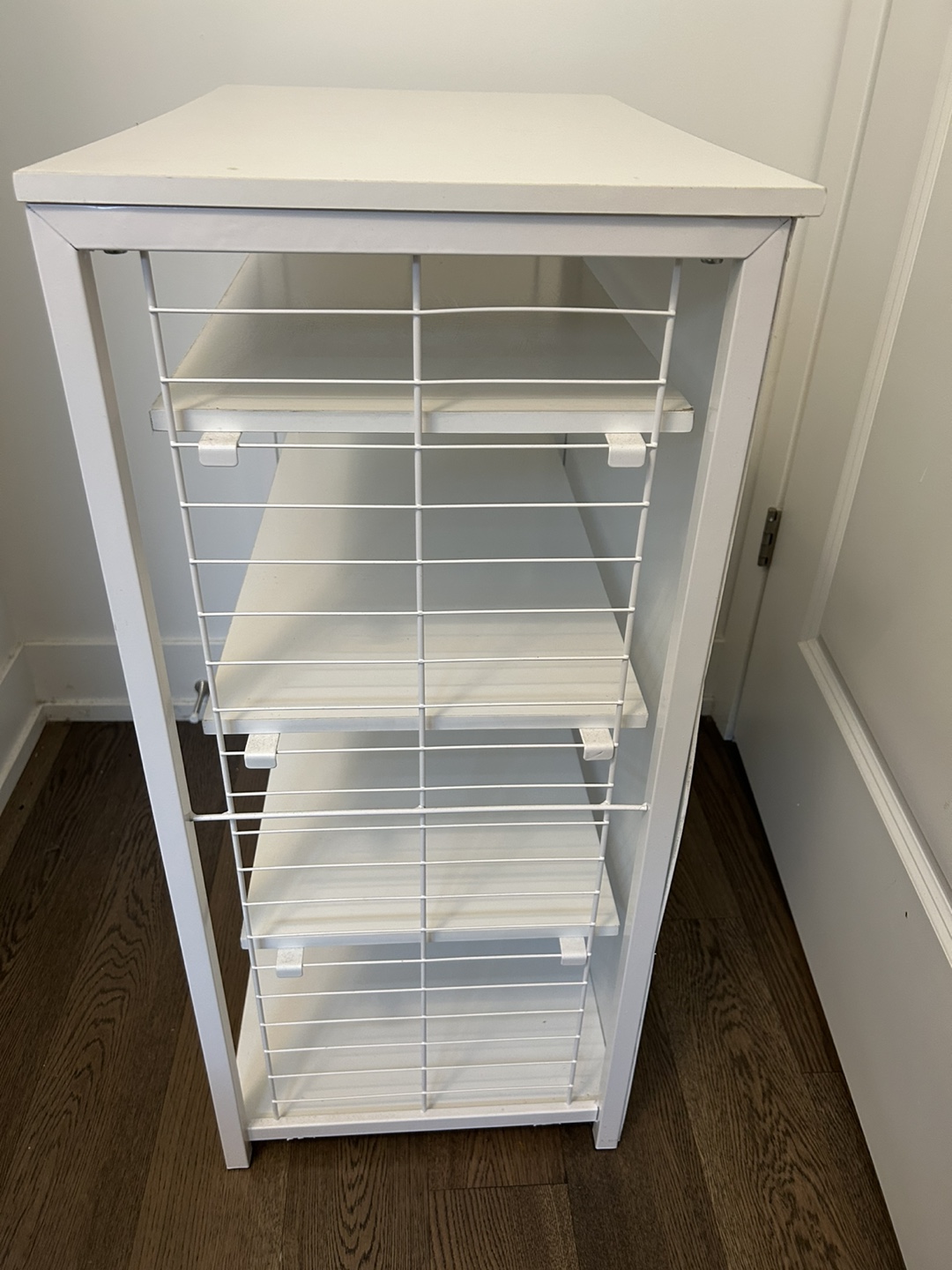 White Metal Frame Shelf Unit - photo 3