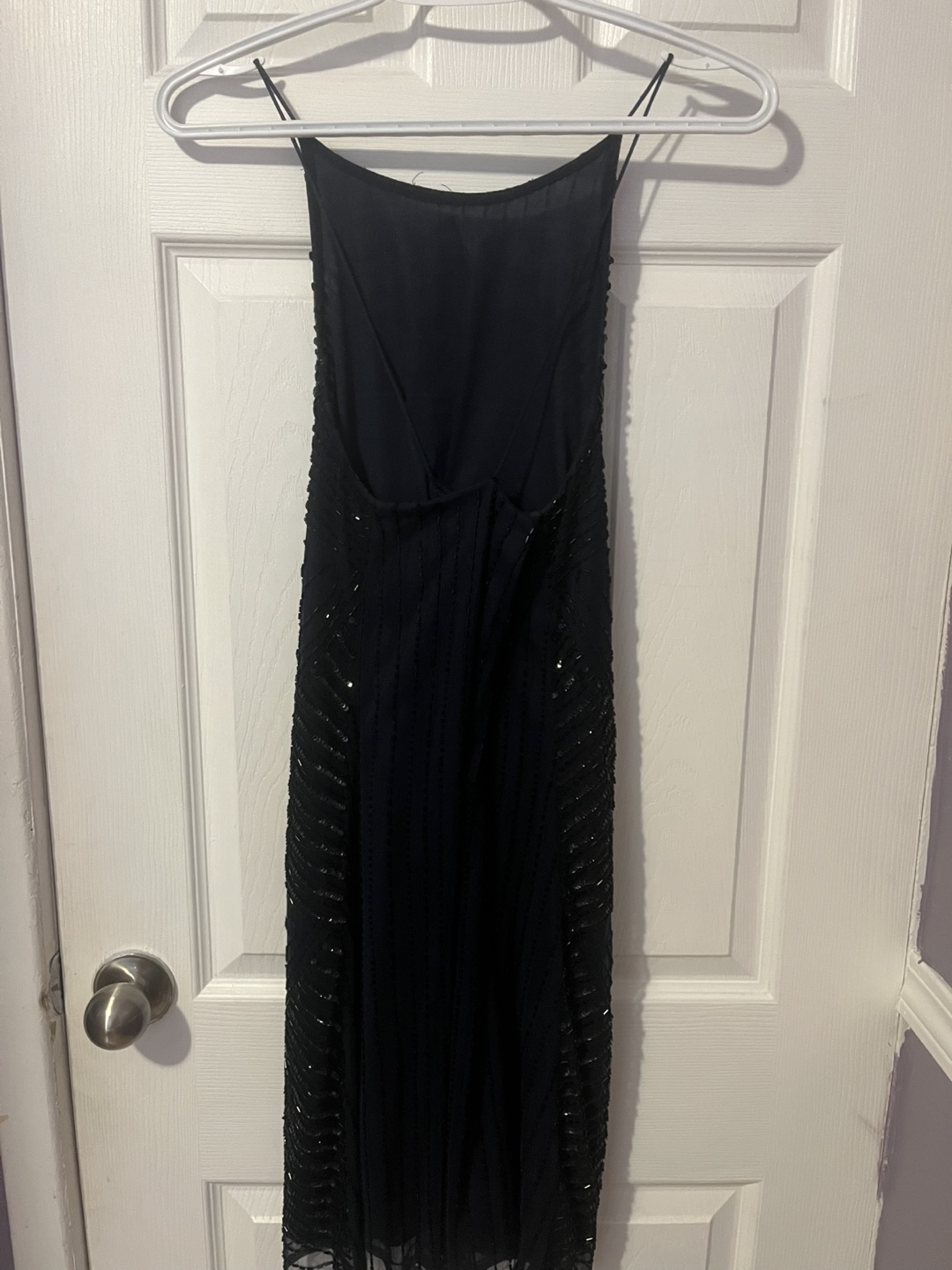 Navy Beaded Spaghetti Strap Dress - photo 2