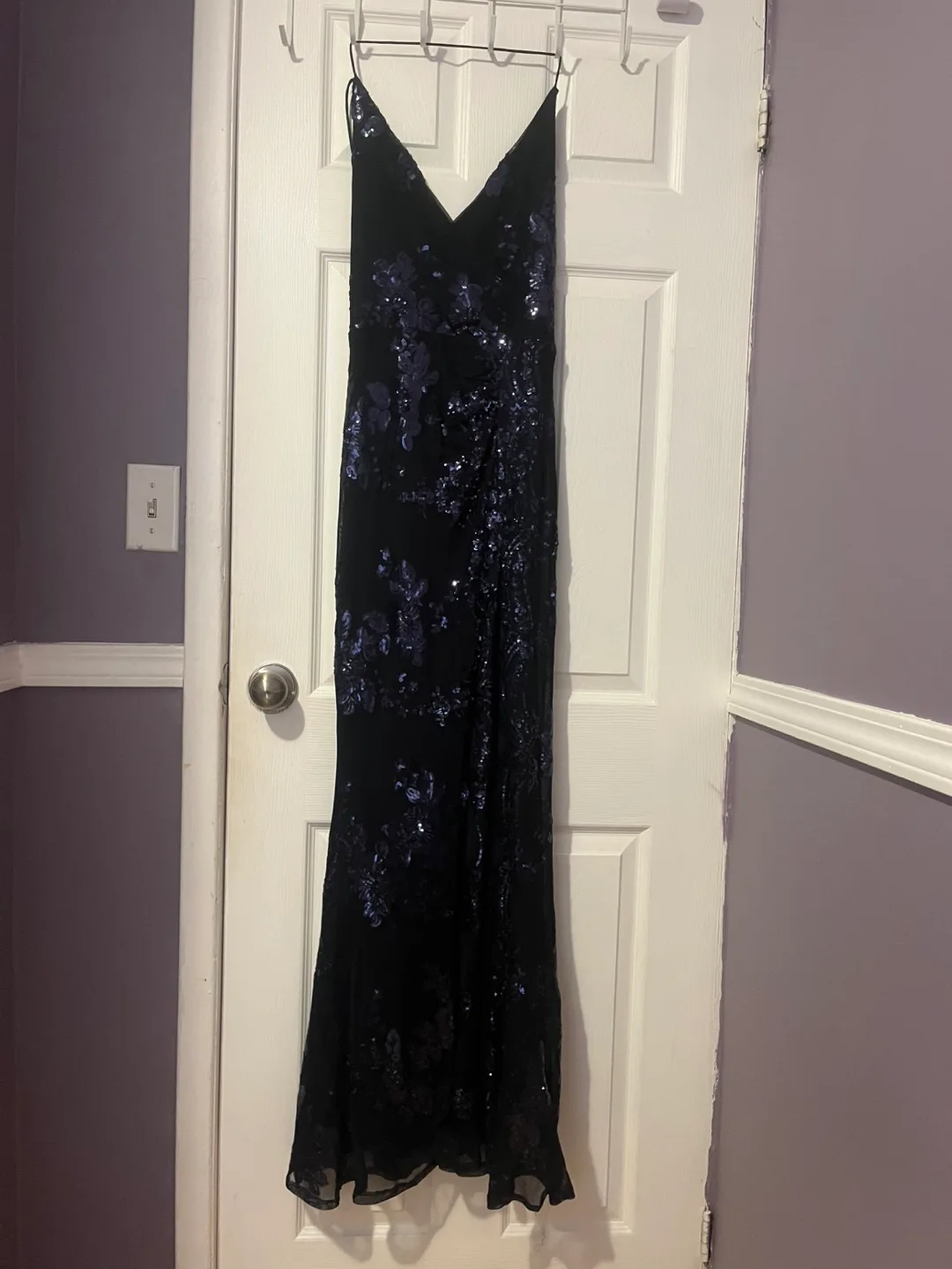 Navy Sequin Formal Dress thumbnail