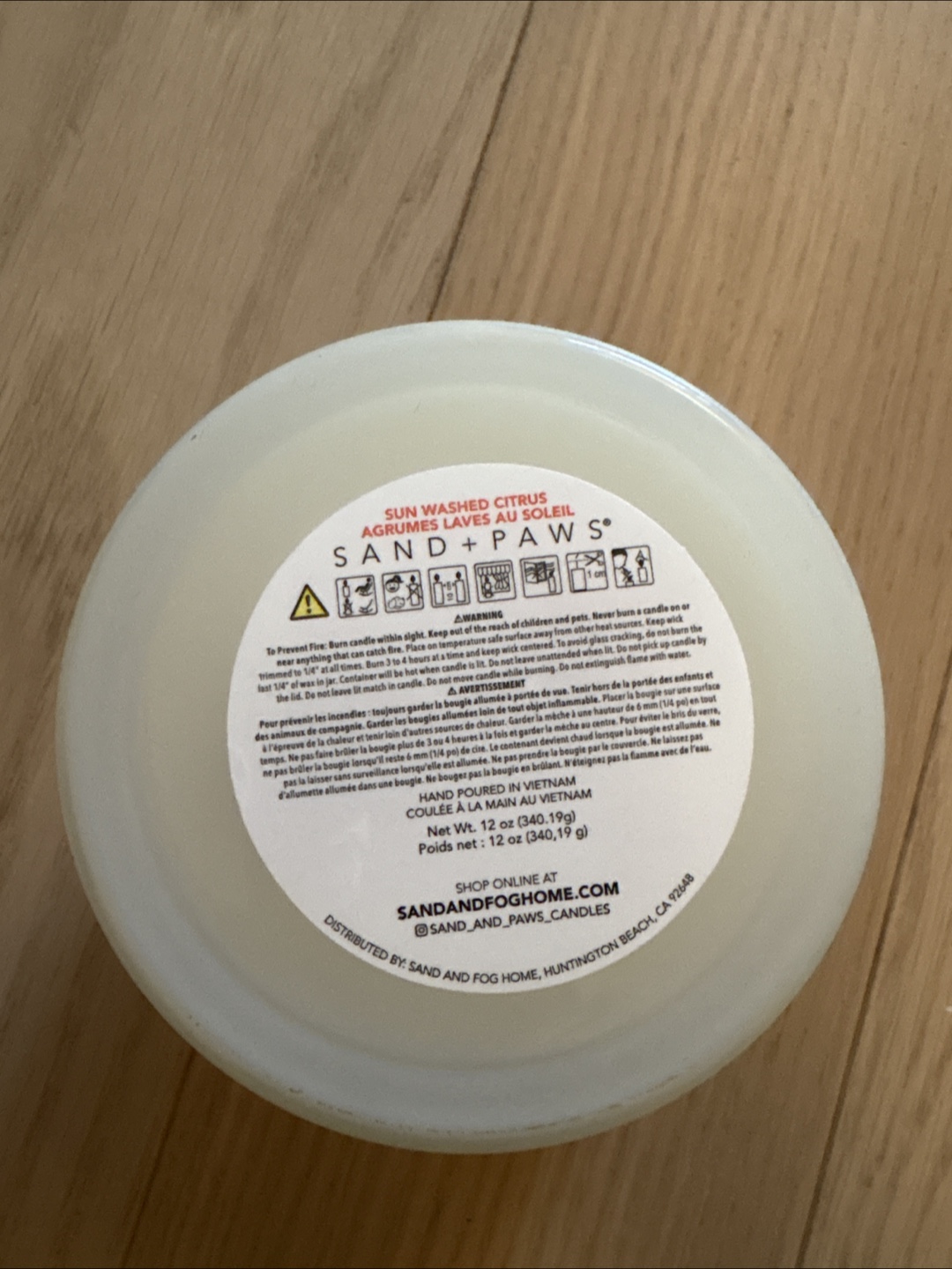 Sand + Paws Sun Washed Citrus Candle - photo 2