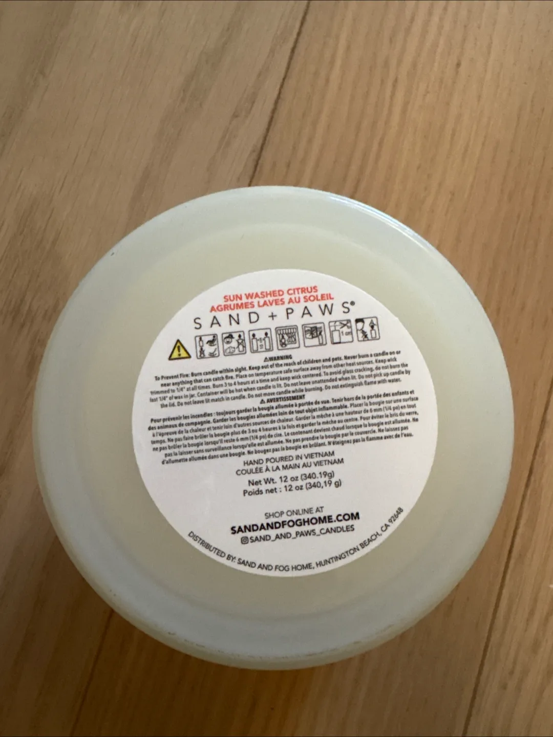 Sand + Paws Sun Washed Citrus Candle image indicator(2)