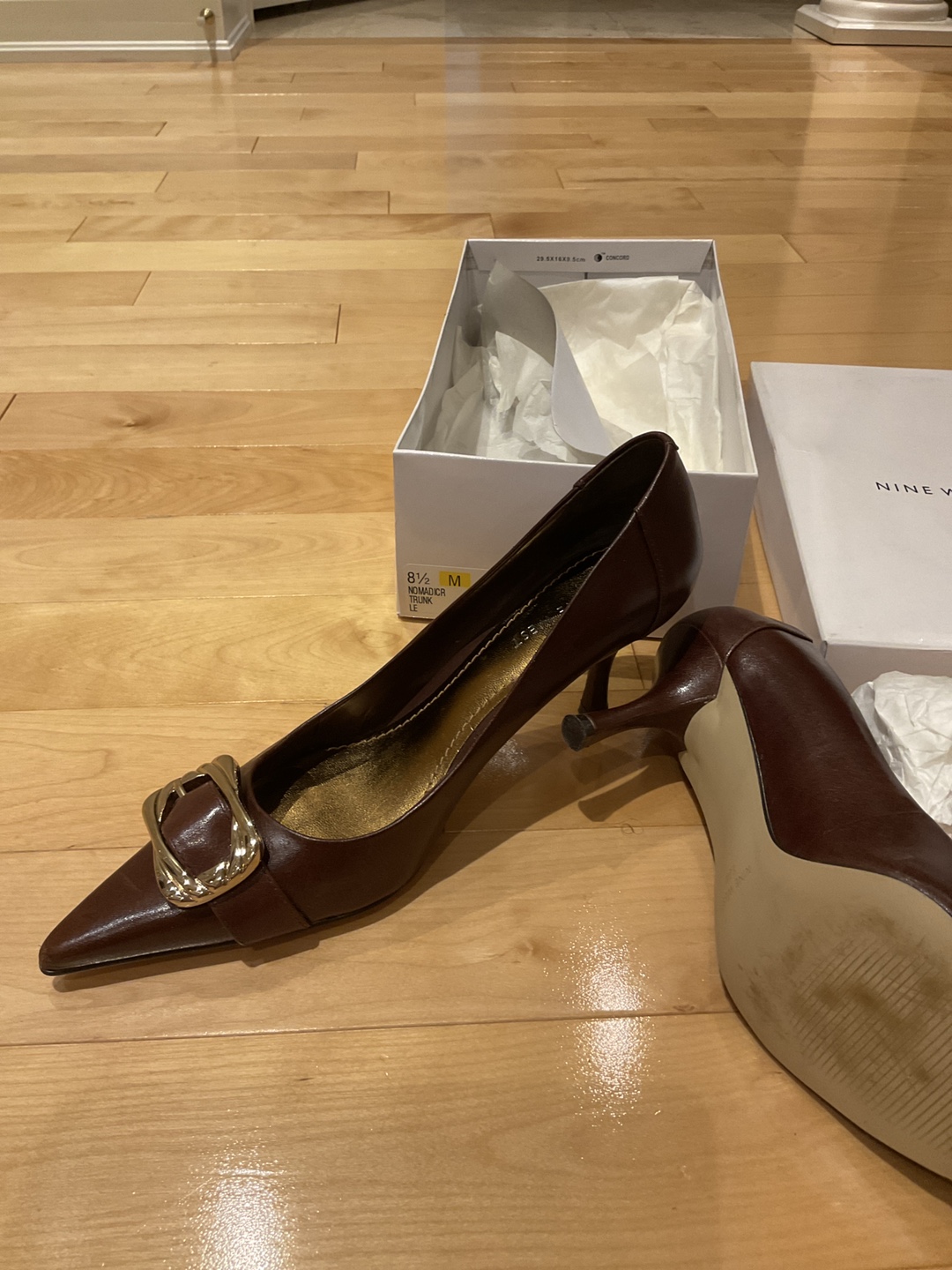 Nine West Brown Leather Heels - Size 8.5M - photo 2
