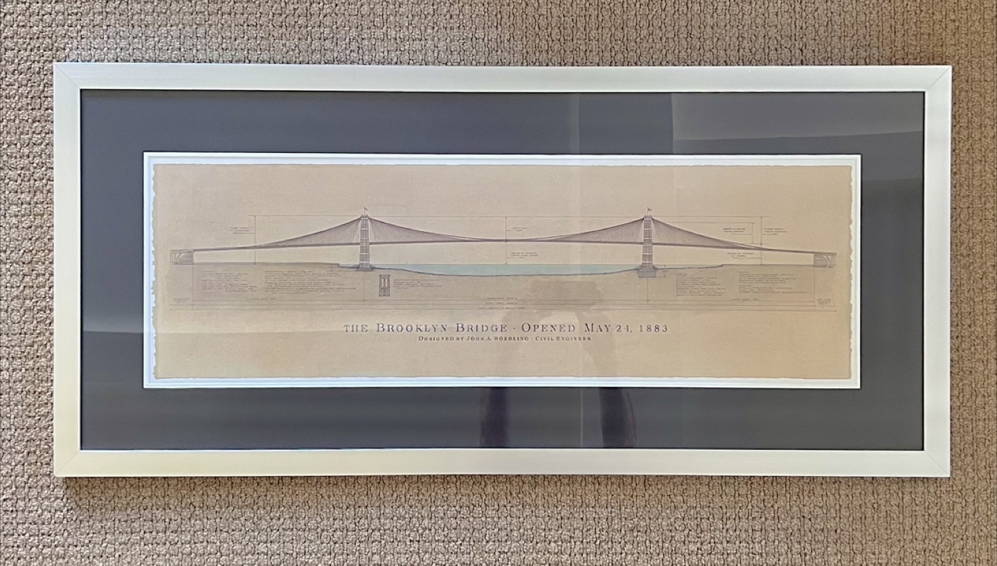 Framed Brooklyn & Verrazano Bridge Prints