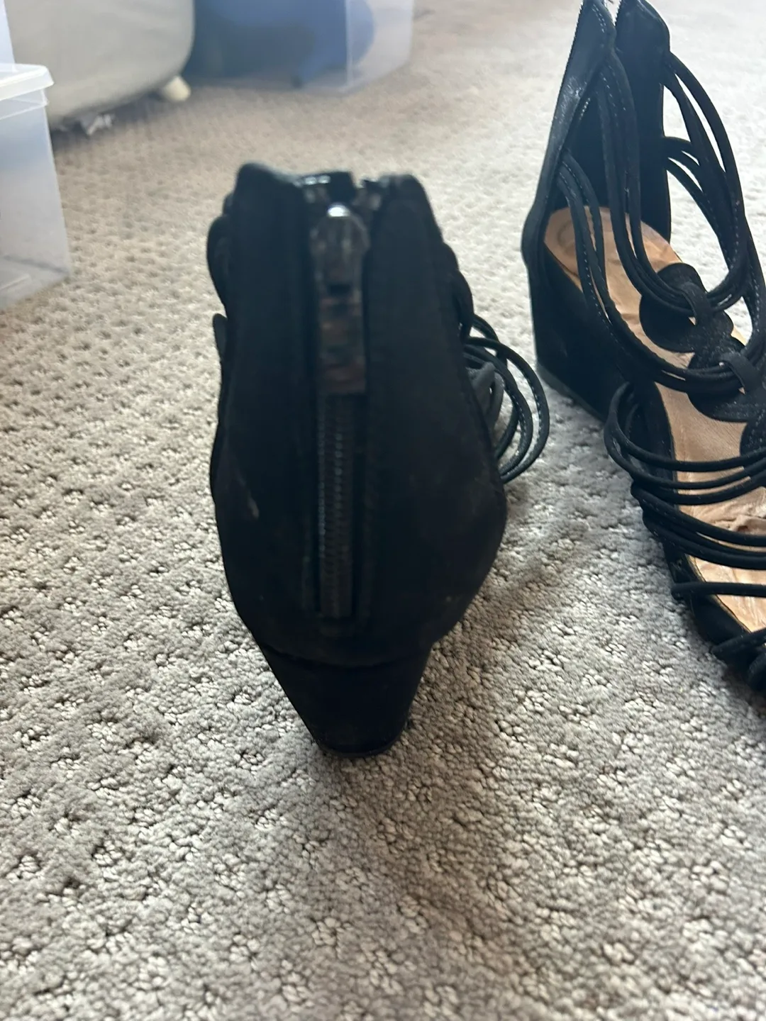 Black Wedge Gladiator Sandals image indicator(3)