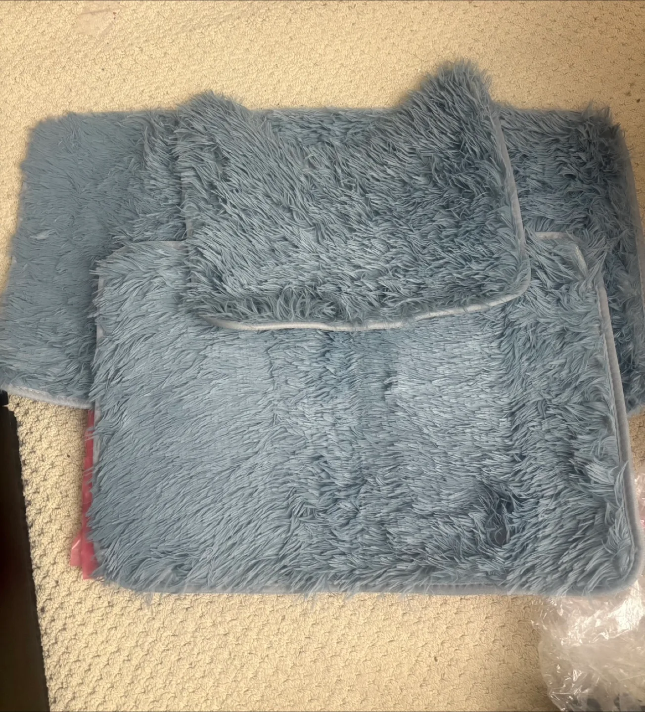 Fluffy 3 pcs Bath Mat Set - NEW image indicator(4)