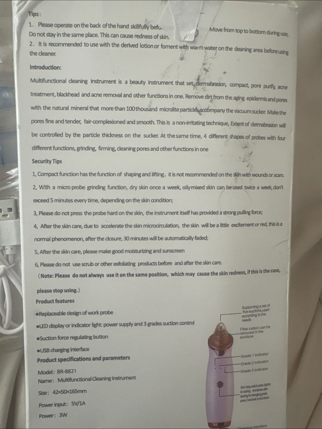 New face Multifunctional Cleaning Instrument image indicator(3)