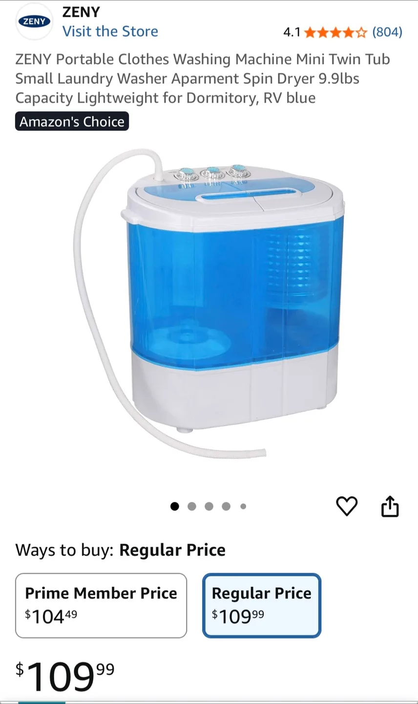 Zeny Twin Tub Washing Machine - Portable thumbnail