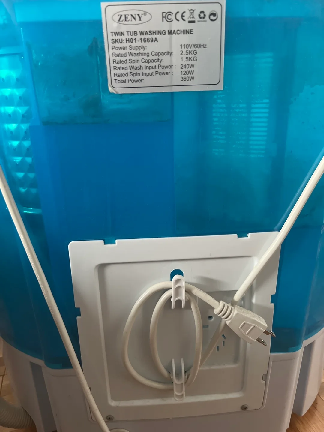 Zeny Twin Tub Washing Machine - Portable image indicator(5)