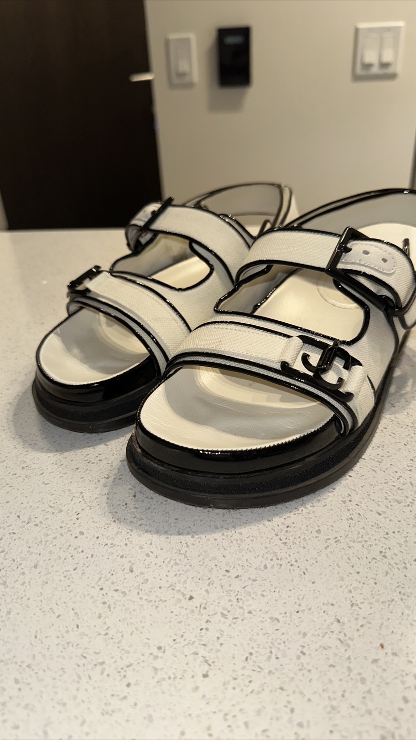 Jimmy Choo Elyn Flat Sandals (Size 37) - photo 2