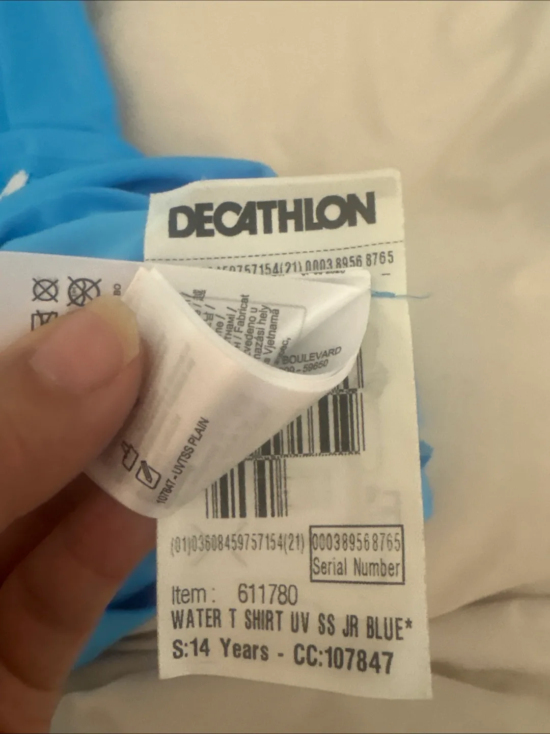 Decathlon UV T-Shirt Blue - kids Size 14 image indicator(4)