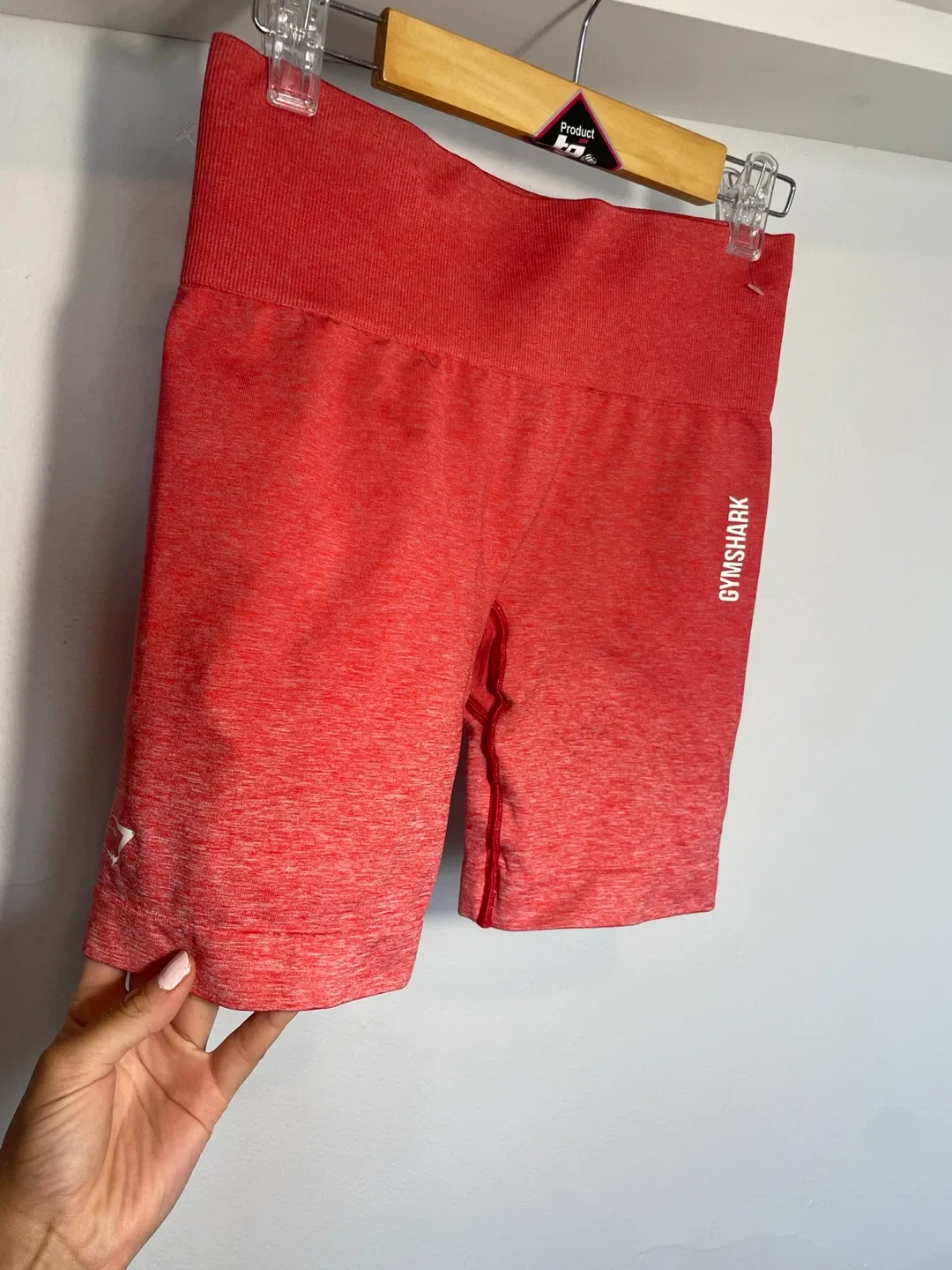 Gymshark Red Heather Shorts - Size Small thumbnail