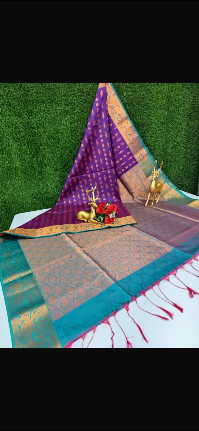 Purple & Teal Saree thumbnail