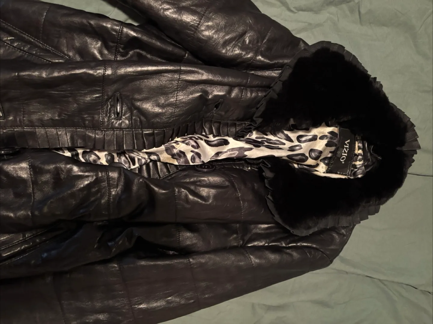 VIZIO Black Leather Jacket thumbnail