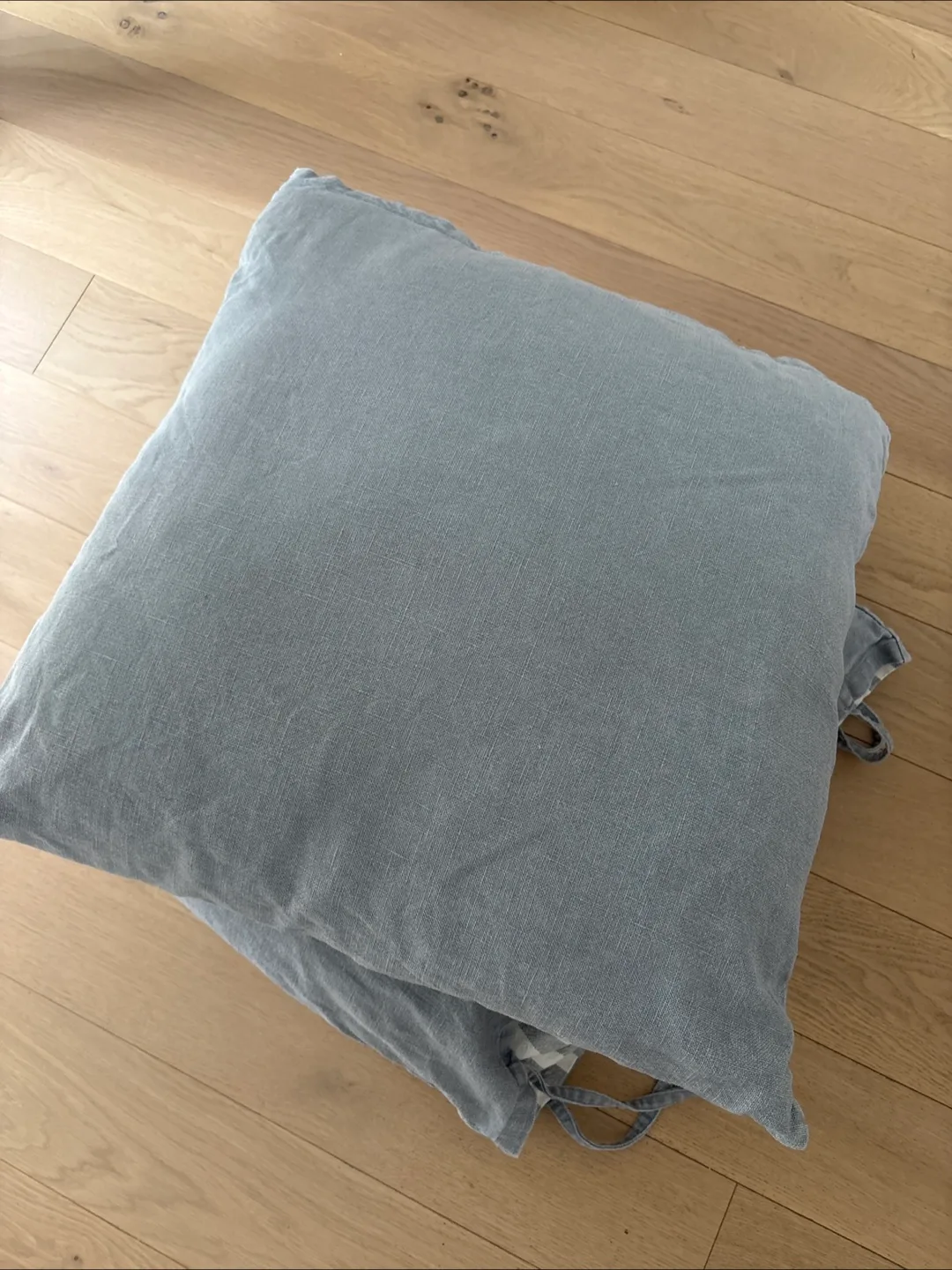 2 x 22inch by 22 inch pillows with Grey Linen Cushion Covers