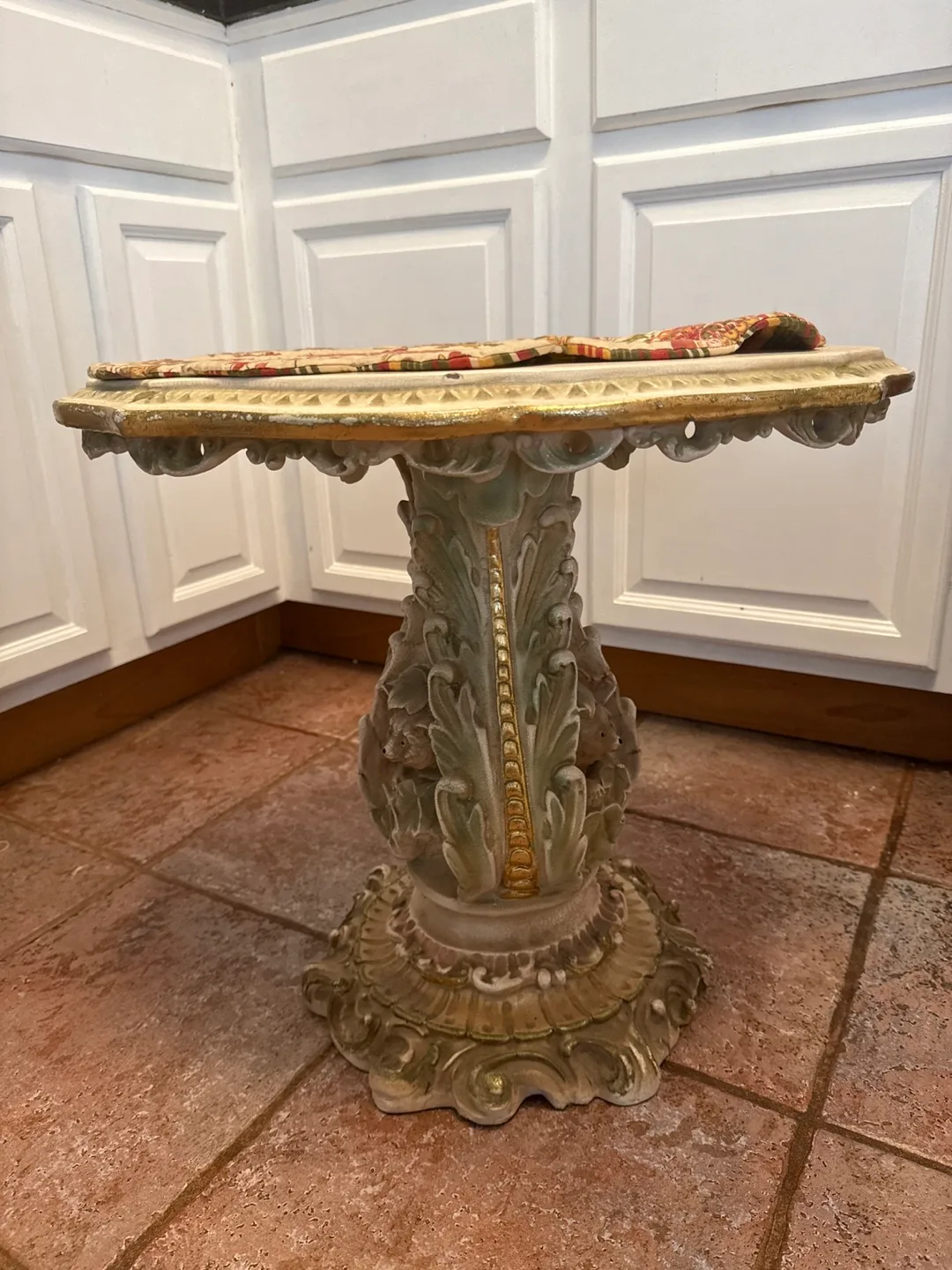 Ornate Accent Table with Animal Detail thumbnail