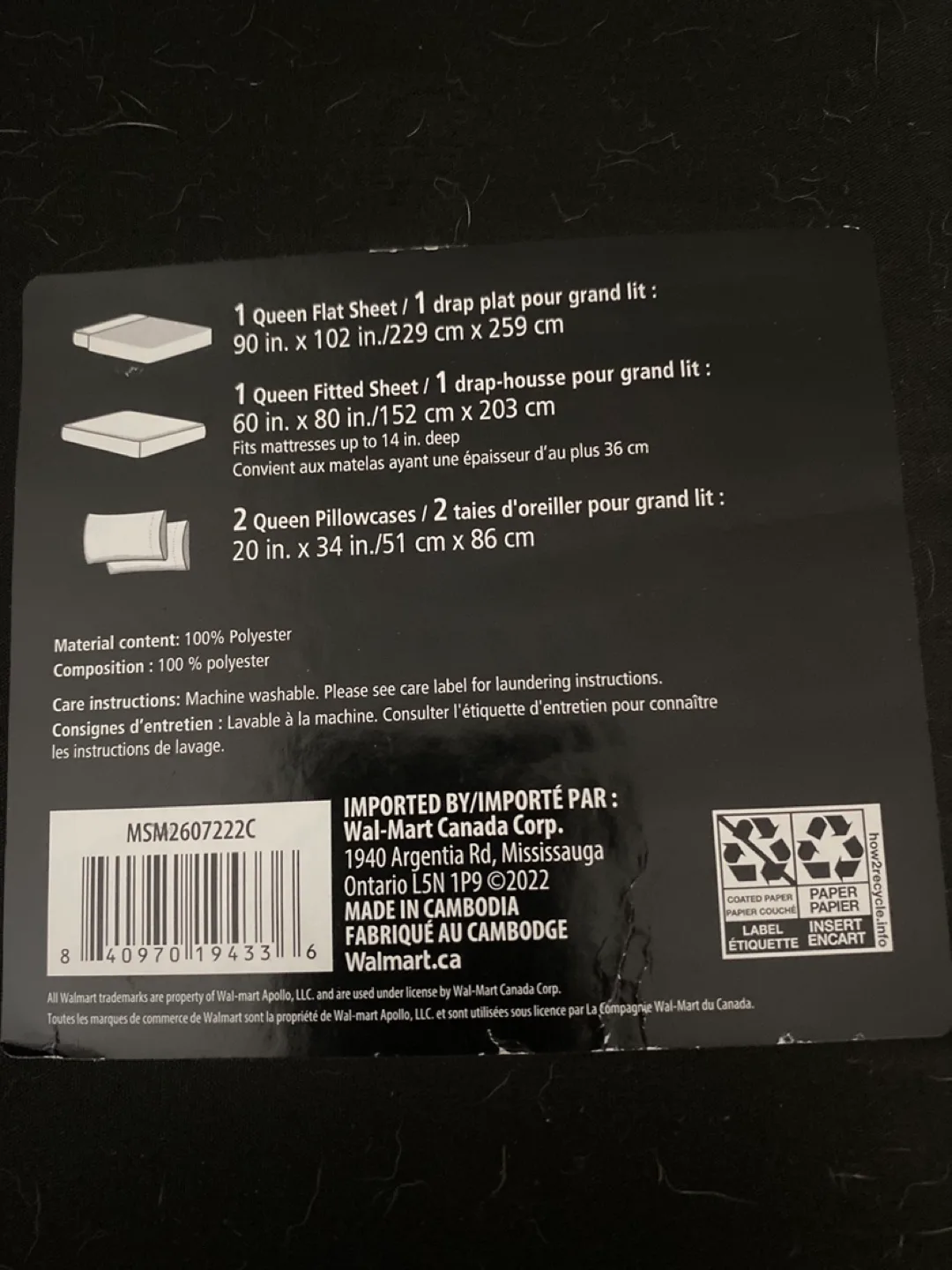 Mainstays Queen Microfibre Sheet Set - NEW image indicator(2)