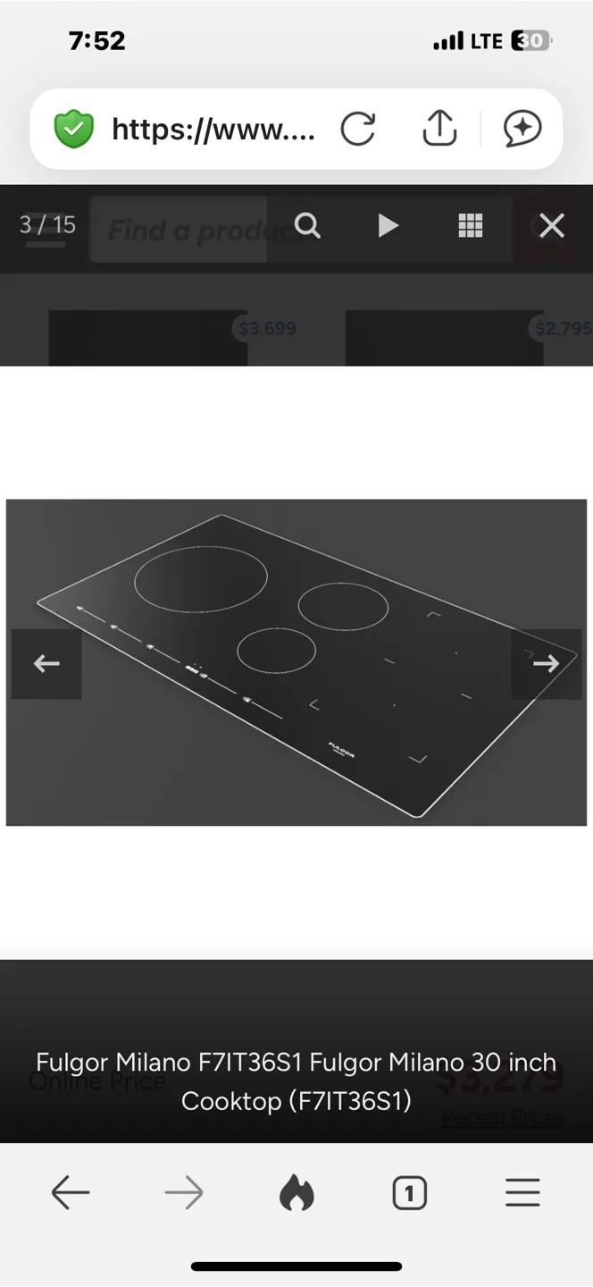 Fulgur Milano 30-inch Cooktop F7IT36S1 image indicator(2)