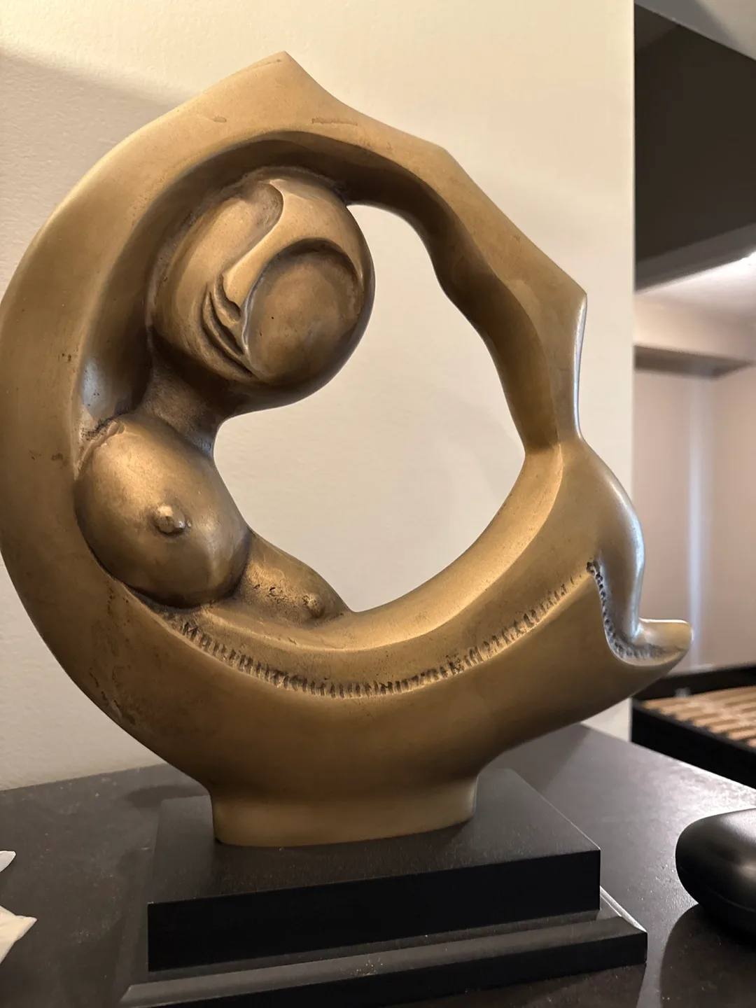 Bronze Sculpture - Woman and Dolphin thumbnail