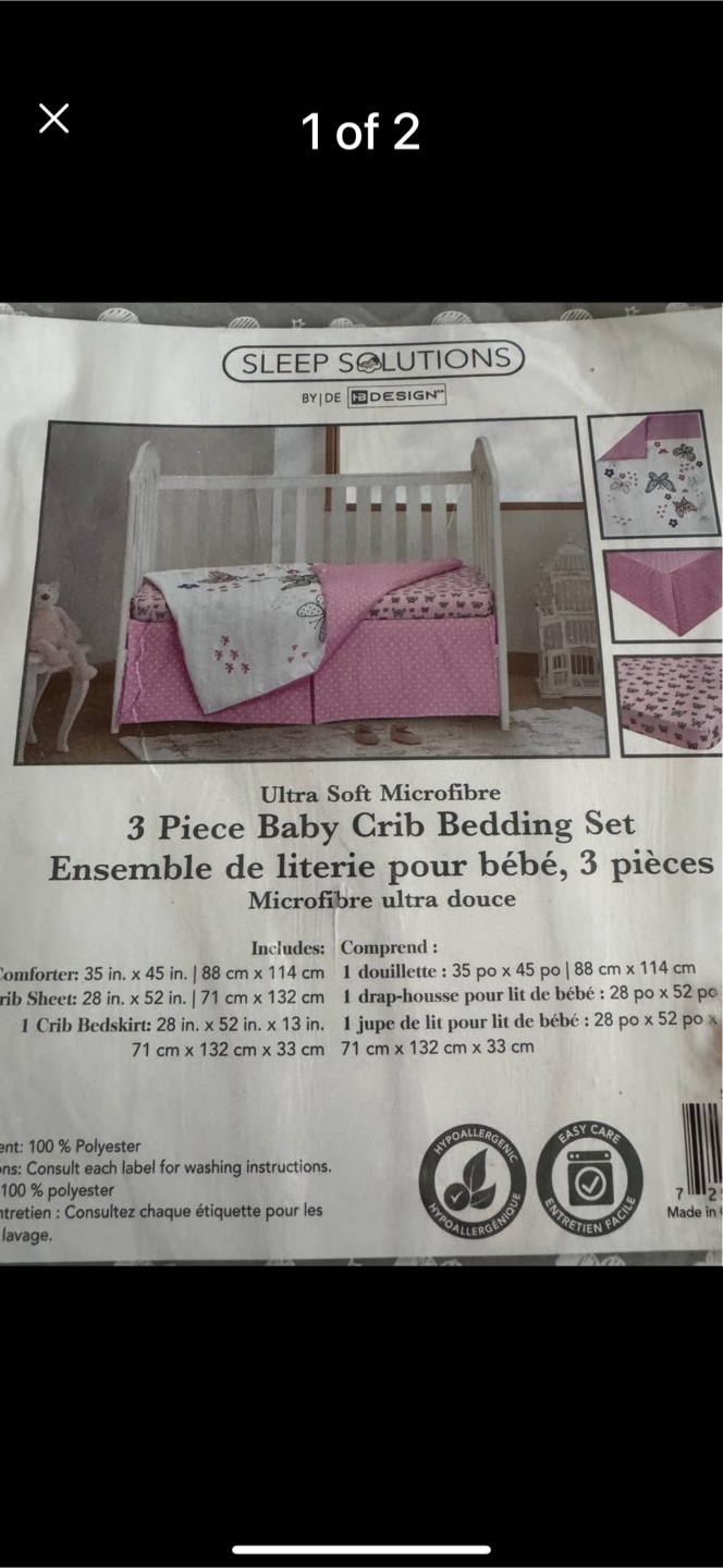 Sleep Solutions 3-Piece Baby Crib Bedding Set - photo 2