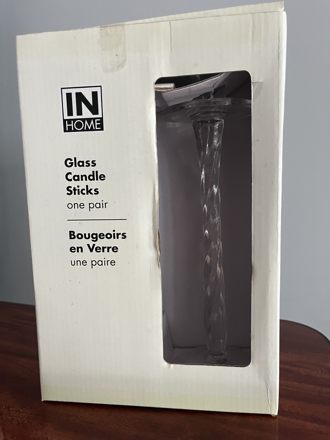 IN HOME Glass Candle Sticks - Pair - photo 2