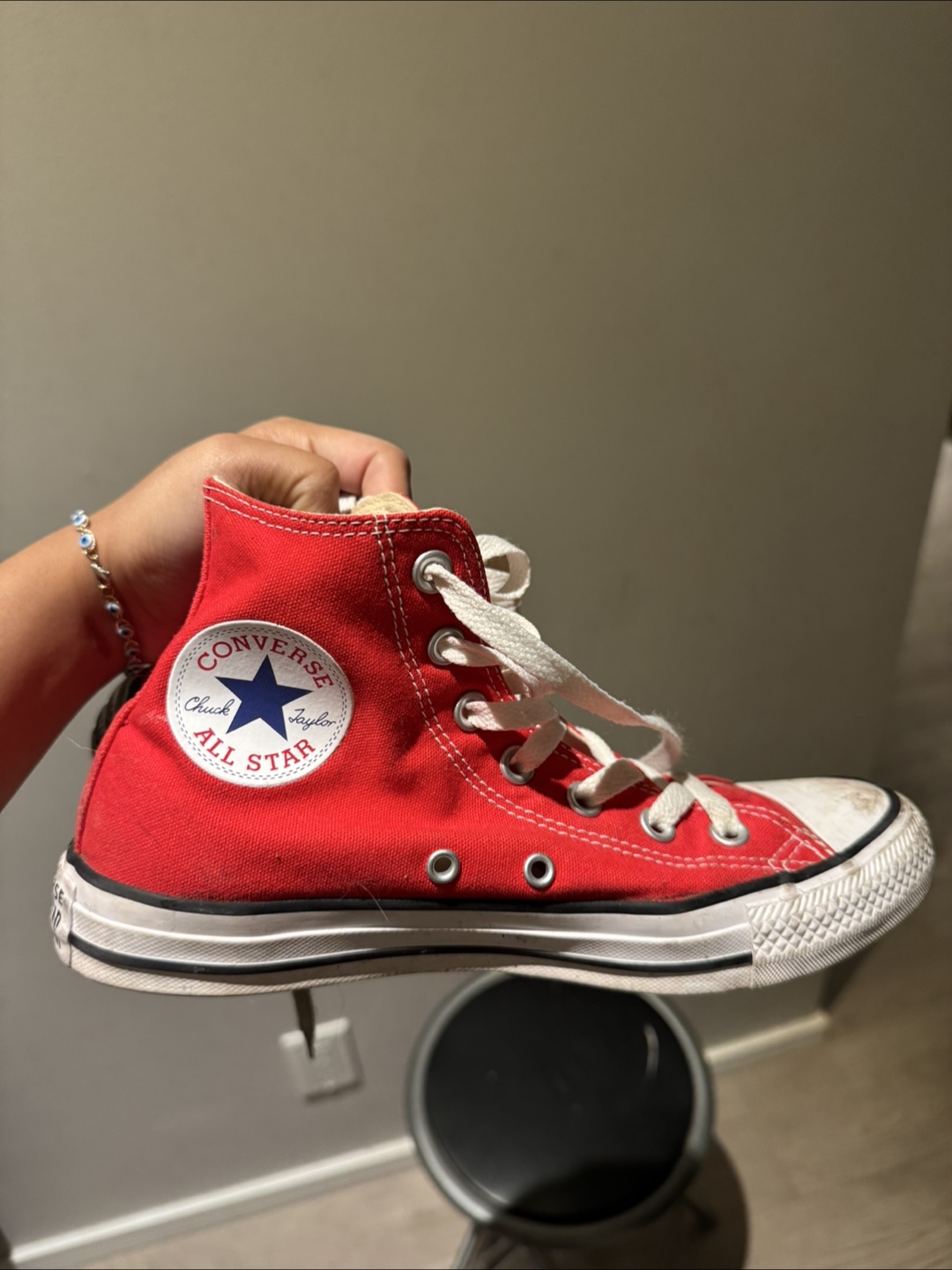 Red Converse Chuck Taylor All Star High Tops - photo 2