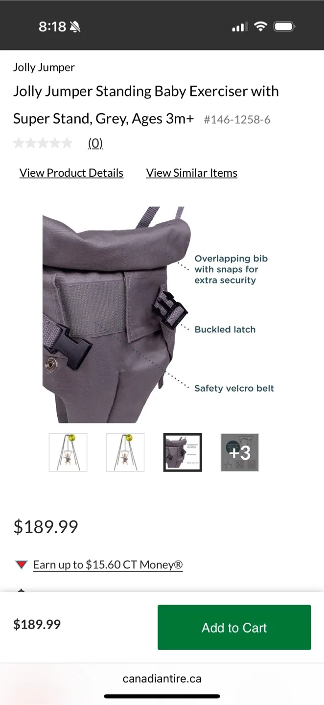 Jolly Jumper Standing Baby Exerciser with Super Stand image indicator(3)