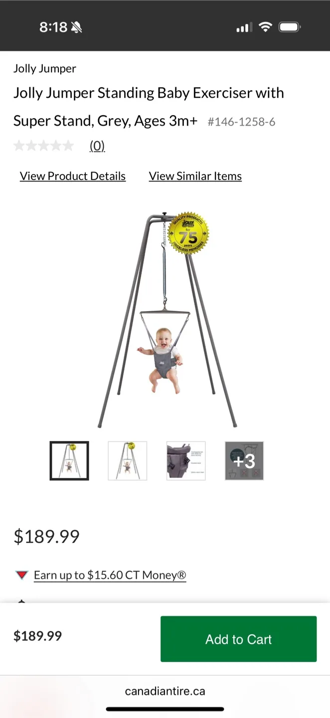 Jolly Jumper Standing Baby Exerciser with Super Stand image indicator(2)