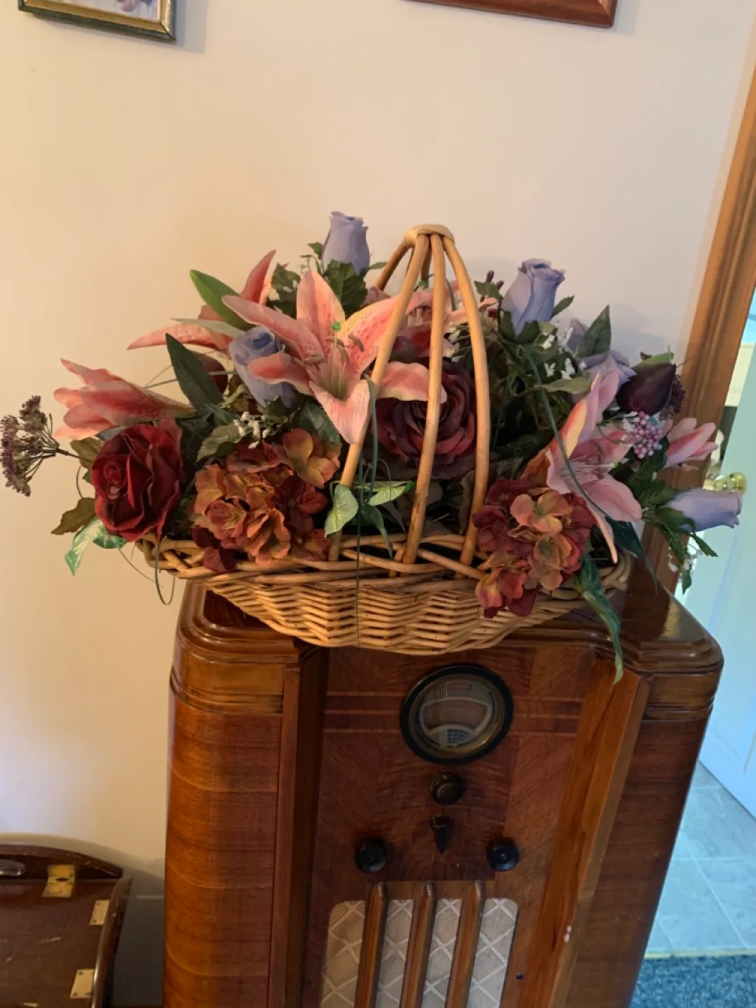 Floral Arrangement in Wicker Basket thumbnail