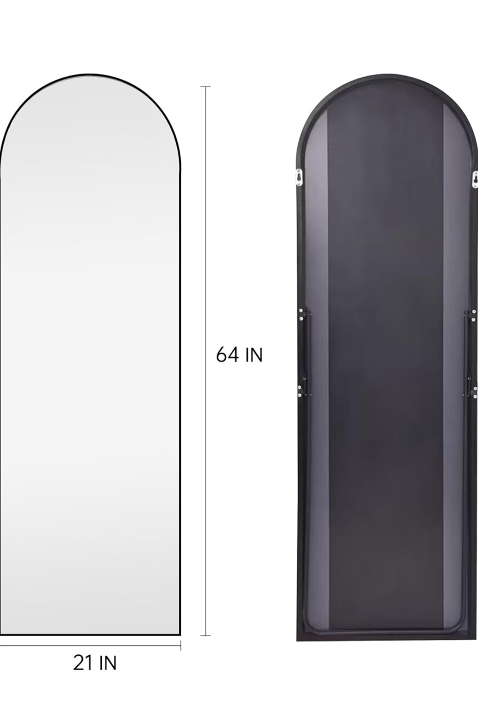 Arched Full Length Mirror - 64 in - photo 2