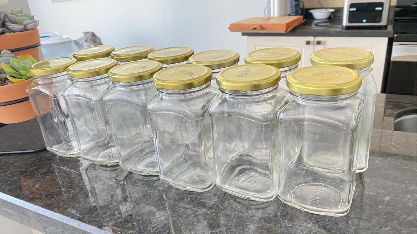 Glasses Jars - Set of 12
