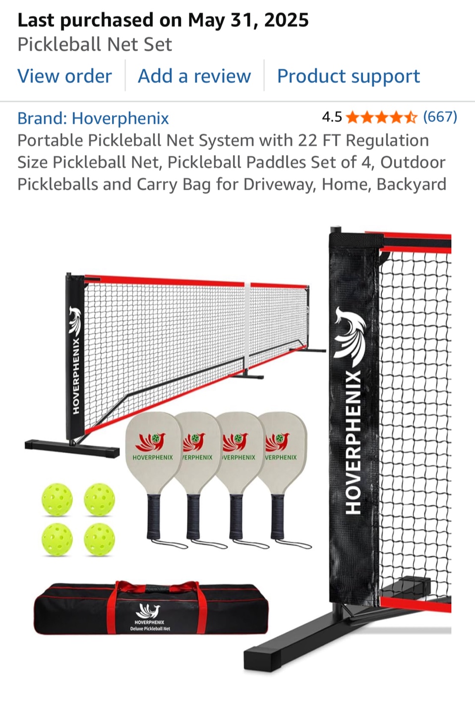 Hoverphenix Portable Pickleball Net Set - New in Box - photo 2