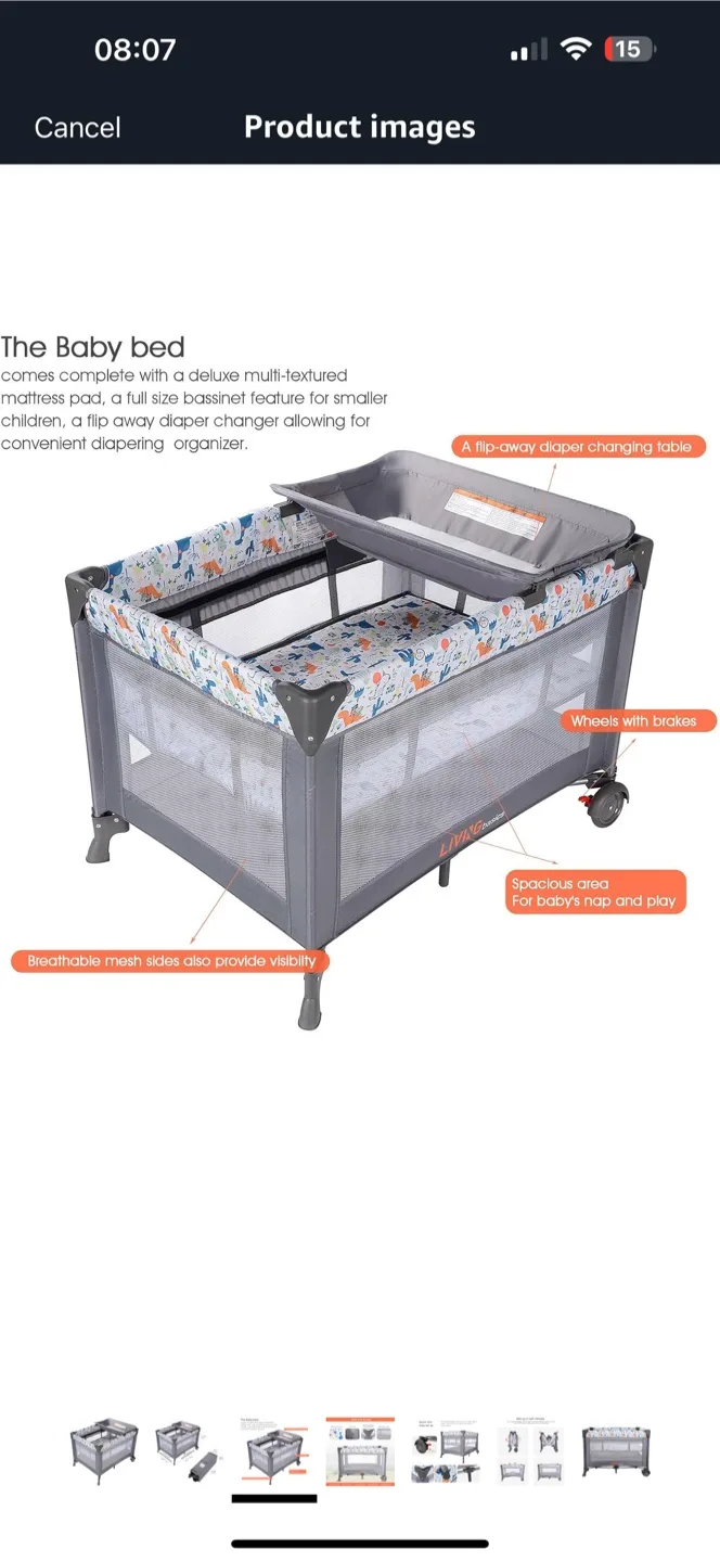 Living Basics Baby Bed Playard image indicator(2)