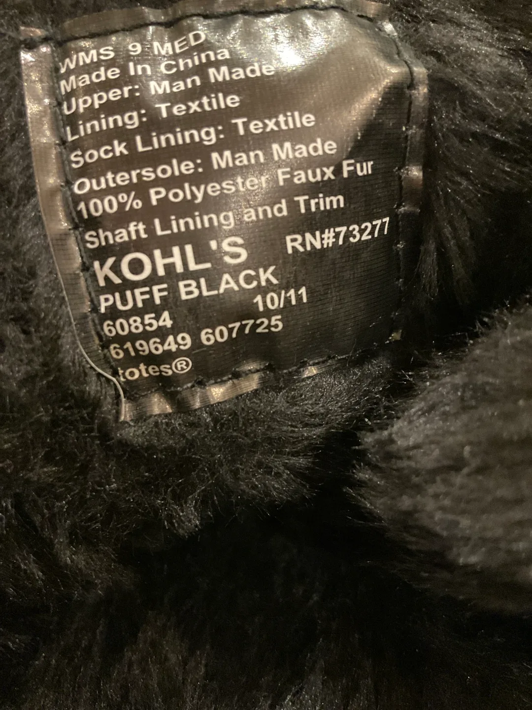 Kohl's Totes Puff Black Winter Boots - Women's Size 9 image indicator(3)