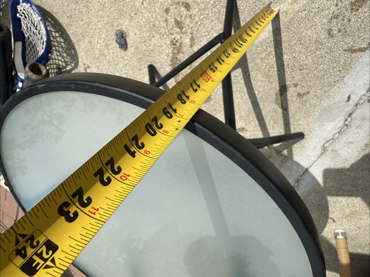 Round Glass Top Folding Table - 24 inch - photo 4