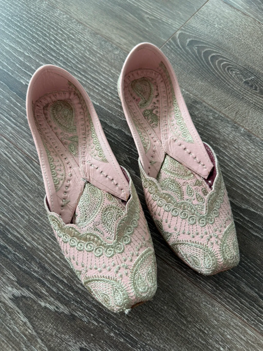 Pink Embroidered Shoes - Size 6.5 thumbnail