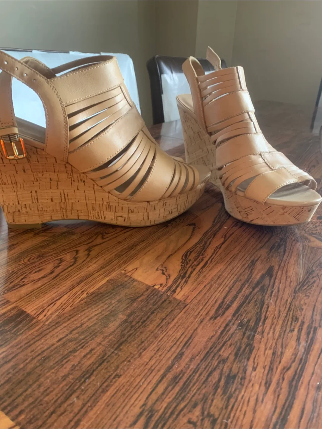 Wedge Heel Sandals - Tan thumbnail