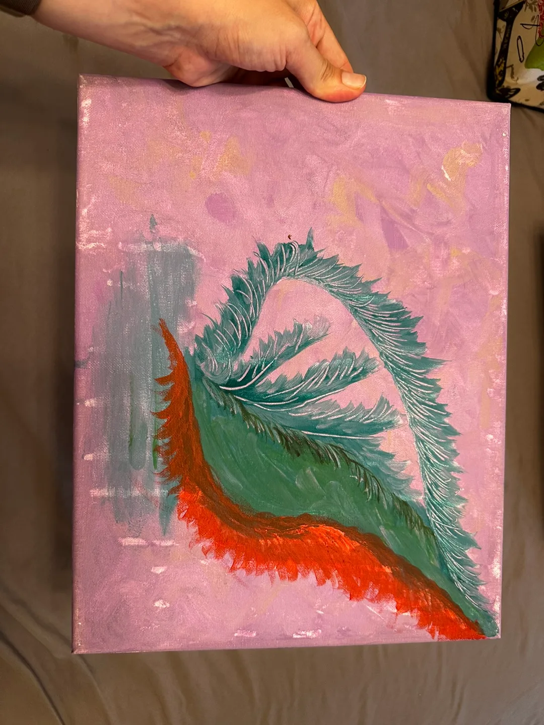 Original Painting - Abstract Feather Design thumbnail