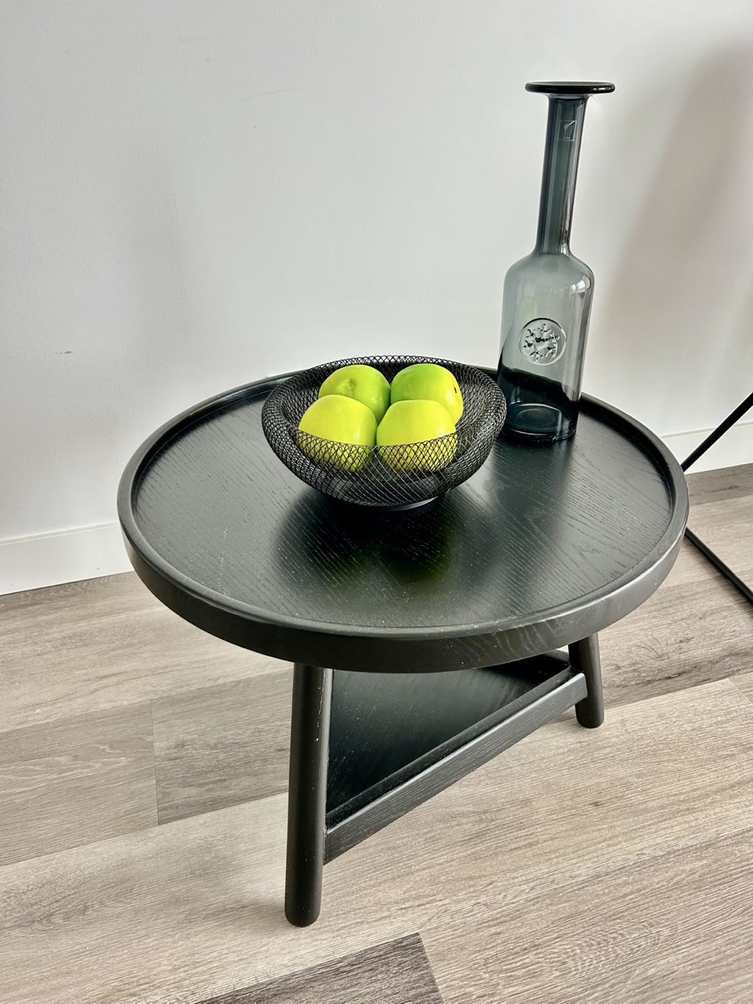 Round Black Side Table - 24" Diameter - photo 2